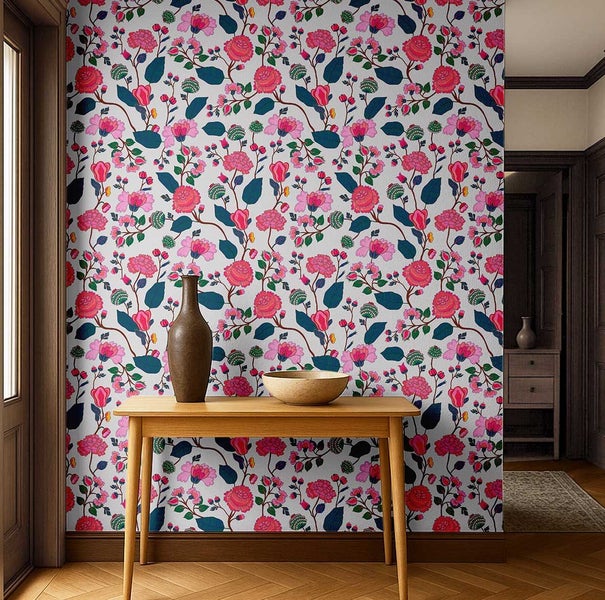 S4Sassy Floral Print paper - Self-Adhesive Vinyl Wallwrap For Kitchen cabinets Carousel 9