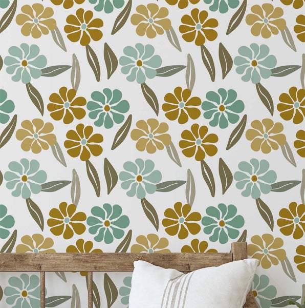 S4Sassy Floral Print Wallpaper - Self-Adhesive Vinyl Wallwrap For Laptop Skin Carousel 1