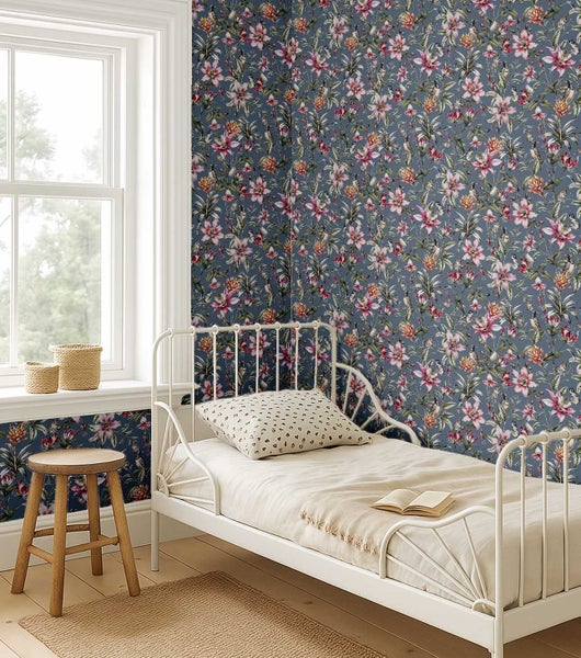 S4Sassy Peel & Stick Vinyl Wallpaper, Attractive Floral Print Paper for wall art Carousel 9