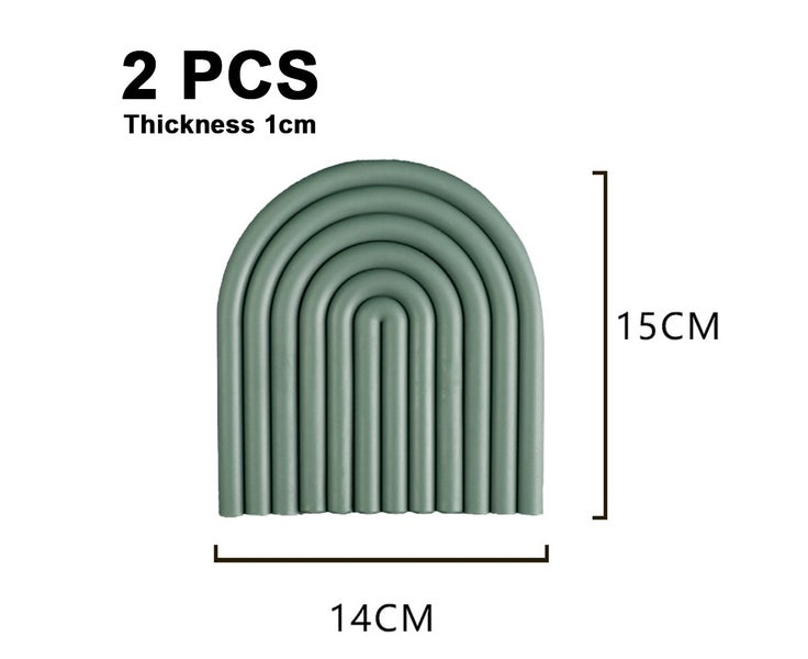 Silicone Removable Rainbow Coasters Non Slip Cup Mat Heat Insulation Pads Coa Carousel 2