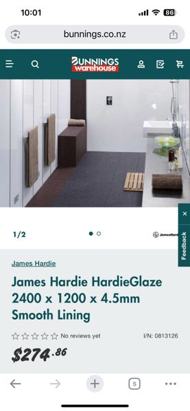 James Hardie HardieGlaze 2400 x 1200 x 4.5mm Smooth Lining Carousel 2