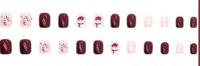 Christmas - Press on Nails 24pcs #R620 Carousel 3
