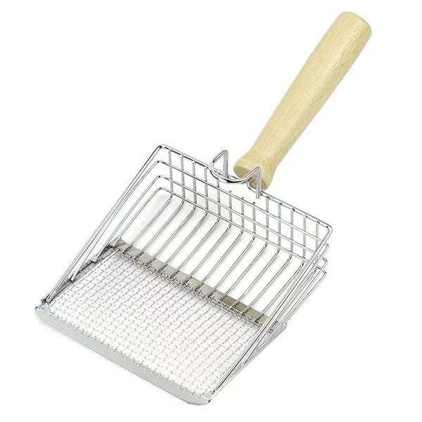 2 in 1 Stainless Steel Cat Litter Scoop Durable Mesh Kitten Litter Carousel 1