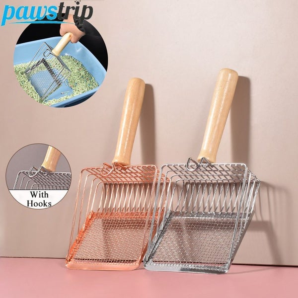 2 in 1 Stainless Steel Cat Litter Scoop Durable Mesh Kitten Litter Carousel 2