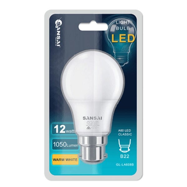 Sansai GL-LA608B LED Bulb A60-12W-B22-Warm White [GL-LA608B] Carousel 2