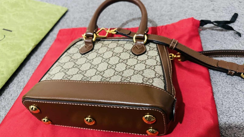 Gucci Horsebit 1955 Mini Top Handle Bag with shoulder strap63617769698947114
