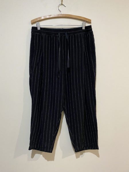 Seduce NZ Size 16 Black White Pinstripe Cropped Pants Linen Blend63617767364483111