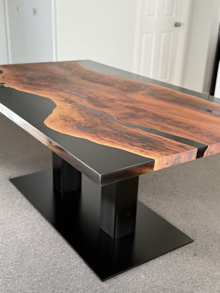 WOOD/RESIN DINING ROOM TABLE - 1800x1050x45 - 6 Seater63617452232450111