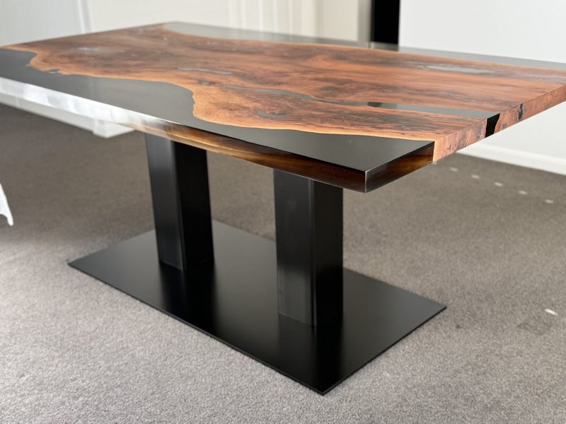 WOOD/RESIN DINING ROOM TABLE - 1800x1050x45 - 6 Seater63617452232450112