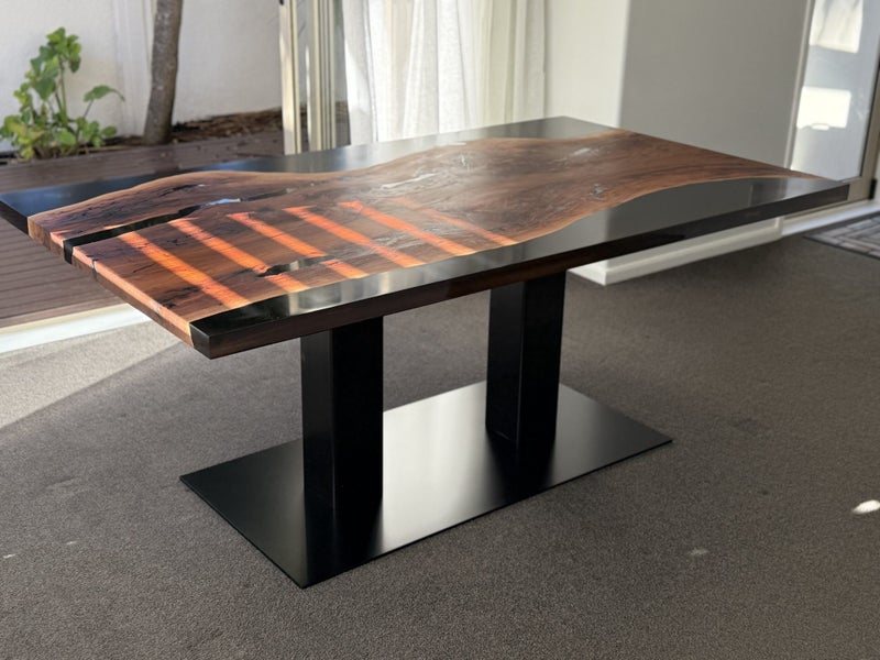 WOOD/RESIN DINING ROOM TABLE - 1800x1050x45 - 6 Seater63617452232450114