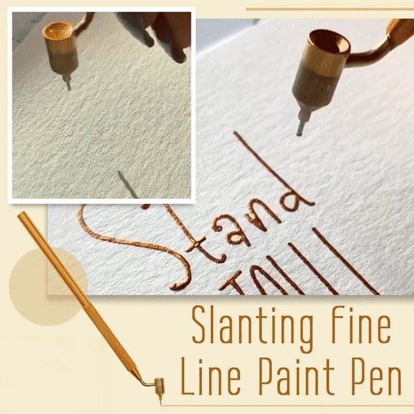 0.5mm Slanting Fine Line Paint Pen Gold Detailing Fluid Writer Pen Paint Applica64217850780930110