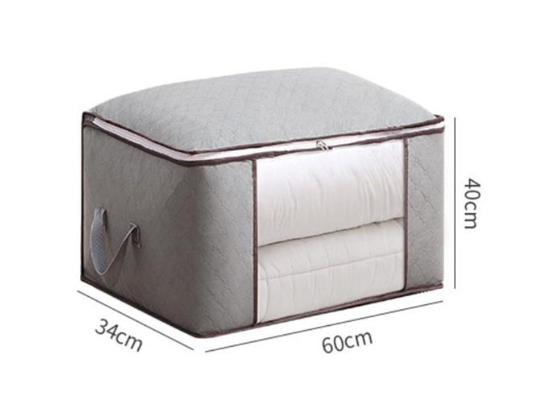 80L Large Capacity Comforter Clothes Storage Bag Blanket Clothe Quilt Organizer Carousel 2