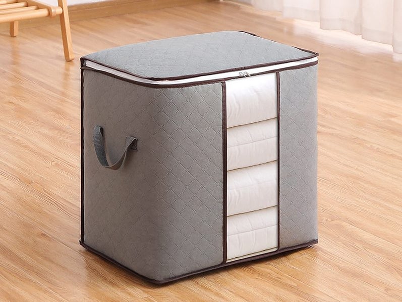 67L Large Capacity Comforter Clothes Storage Bag Blanket Clothe Quilt Organizer Carousel 1