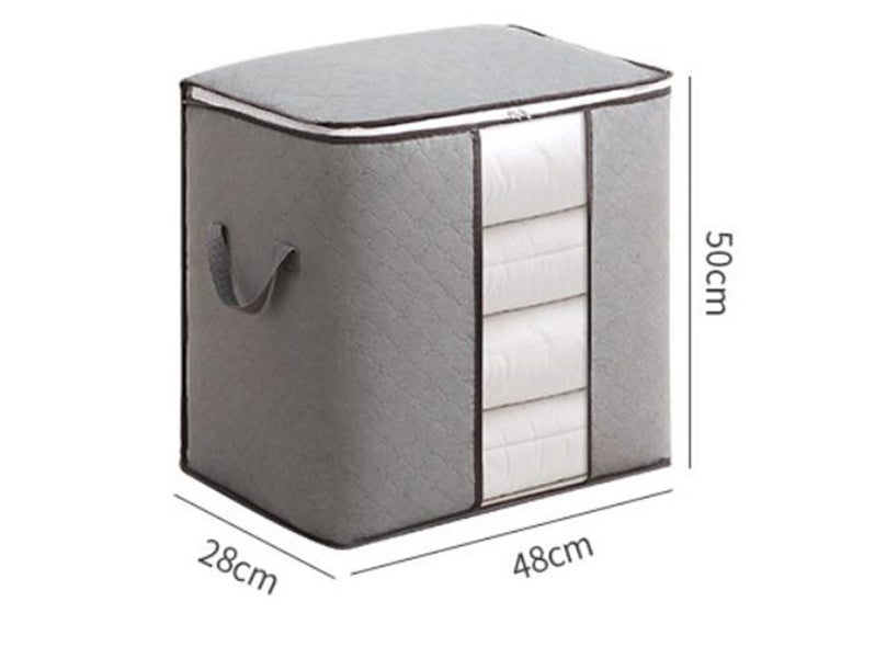 67L Large Capacity Comforter Clothes Storage Bag Blanket Clothe Quilt Organizer Carousel 2