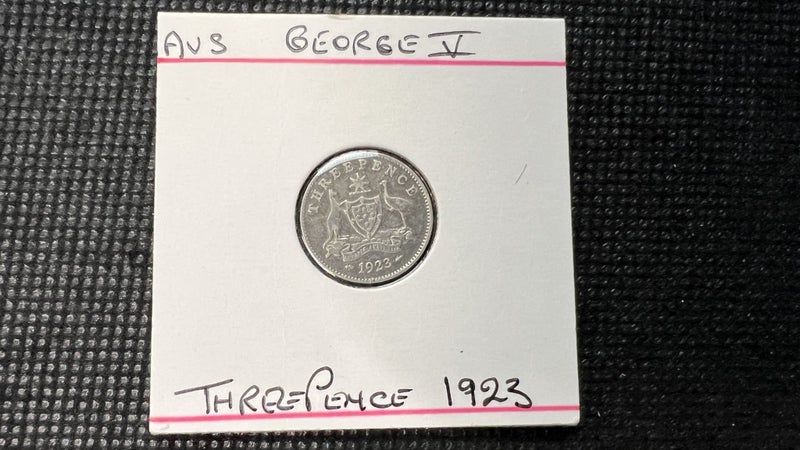 Scarce 1923 Australian Silver Three pence Coin - Key Date Low Mintage - Lot E901 Carousel 1