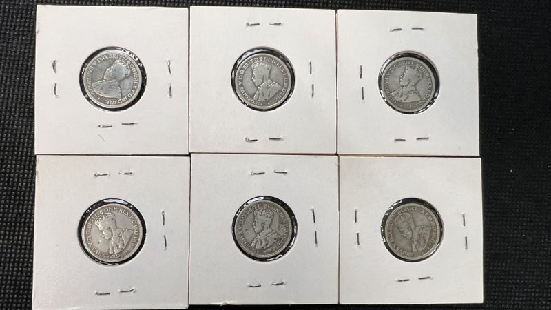 Australian Date Run 1925-1936 Silver Six Pence Coins - Lot E902 Carousel 2