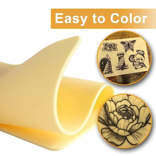 A4 Large Tattoo Practice Skin |3mm Thickness Silicone Fake Tattoo Practice Skin63655000877953111