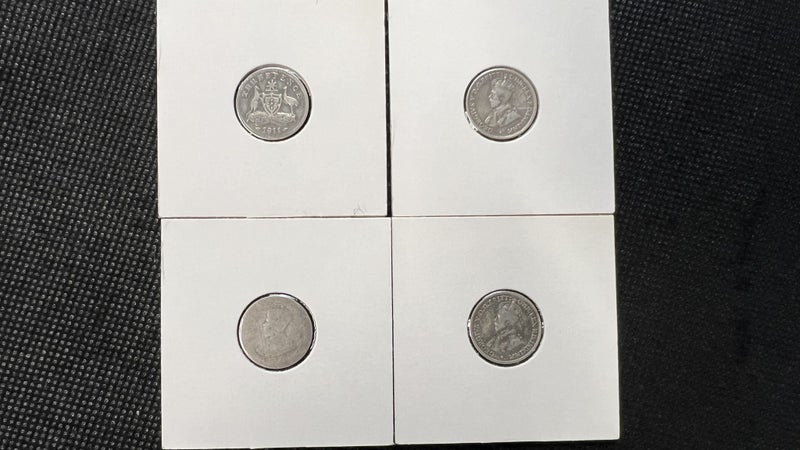 Better Date Run of 1911-1916 Australian Silver Three Pence Coins - Lot E904 Carousel 2