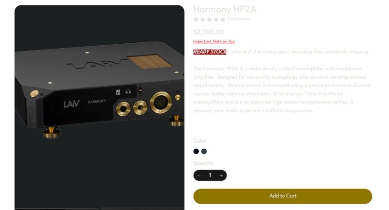Harmony HP2A Pre-Amp Headphone Amplifier Brand New Carousel 1