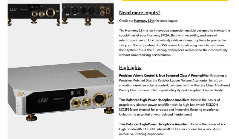 Harmony HP2A Pre-Amp Headphone Amplifier Brand New Carousel 2