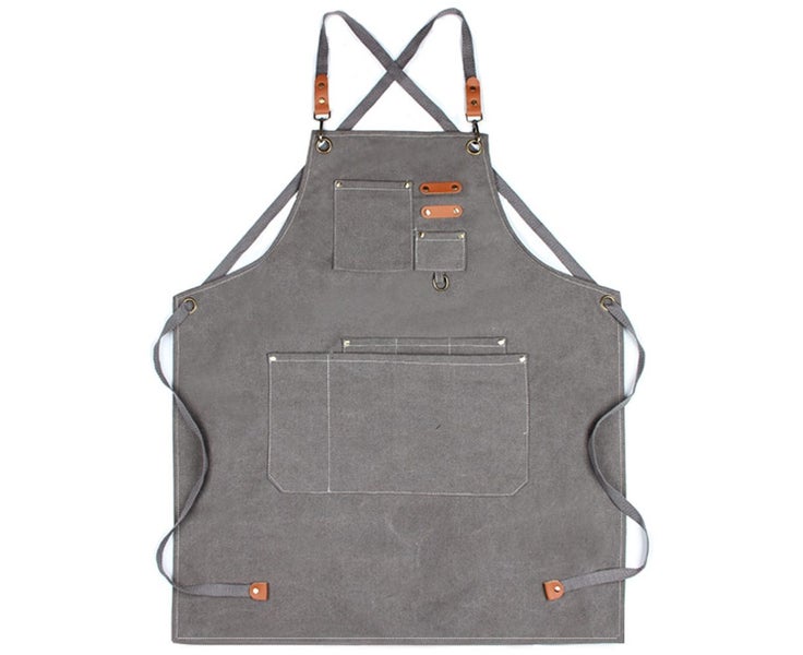 Split Apron with Adjustable Straps,Chef Apron-Cross Back Apron for Men Women Carousel 1