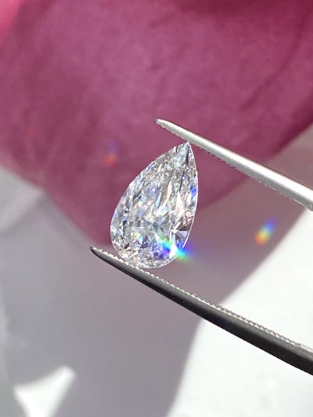 $1 RES ~ $4100 Retail * 2.00ct White Diamond Pear Brilliant VS2 Carousel 1