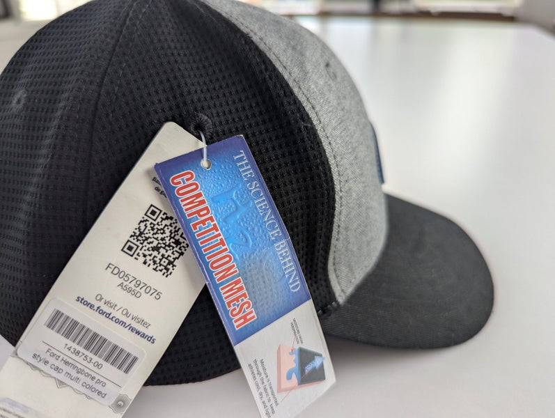 Official Ford Snapback Hat – Grey Herringbone & Black Mesh – BRAND NEW63617454908161112