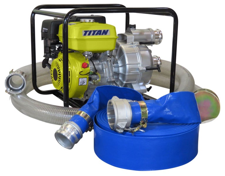 Water Pump and Hose Kit TITAN 3" TRASH **FREE DELIVERY IN NZ!!** Carousel 1