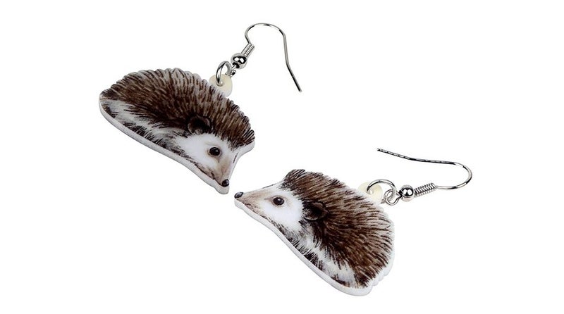 Hedgehog Dangle Earrings | 46x34mm | Gift Boxed Carousel 2