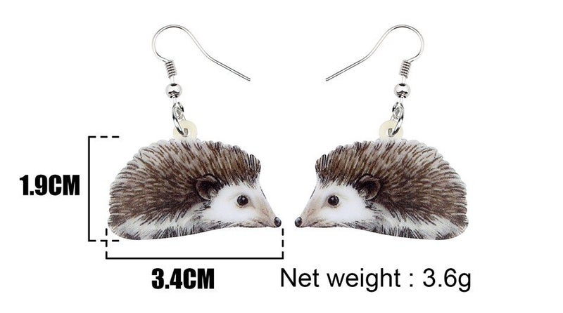 Hedgehog Dangle Earrings | 46x34mm | Gift Boxed Carousel 5