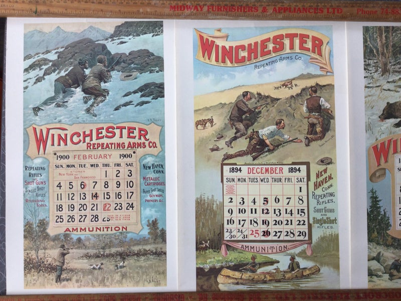Winchester Calendar Prints 1967 x6 Carousel 1