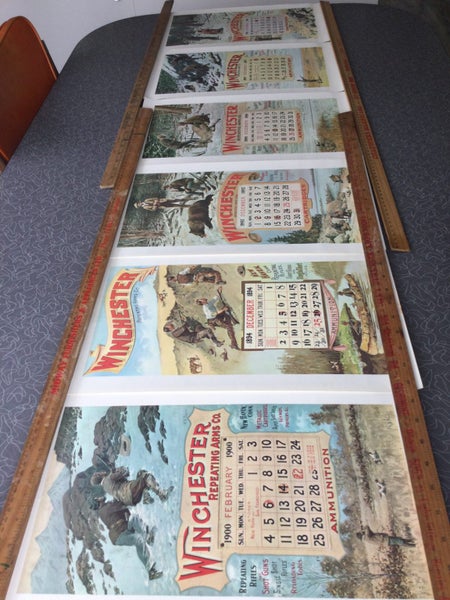 Winchester Calendar Prints 1967 x6 Carousel 12
