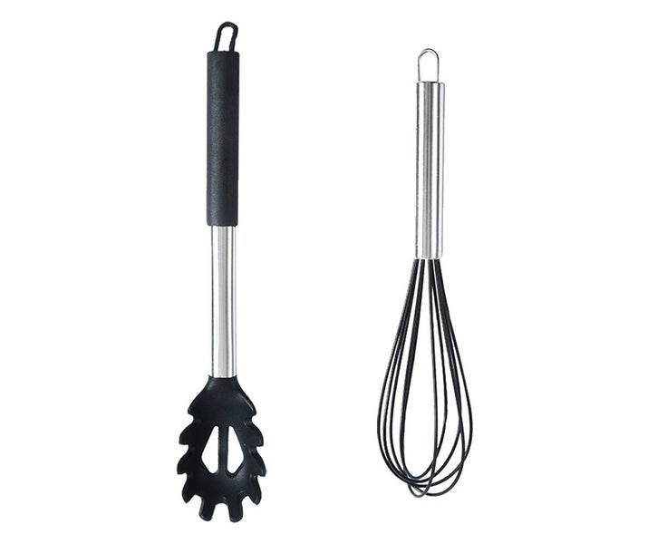 2Pcs Non-stick Cookware with Stainless Steel Handle, BPA Free Heat Resistant Carousel 1