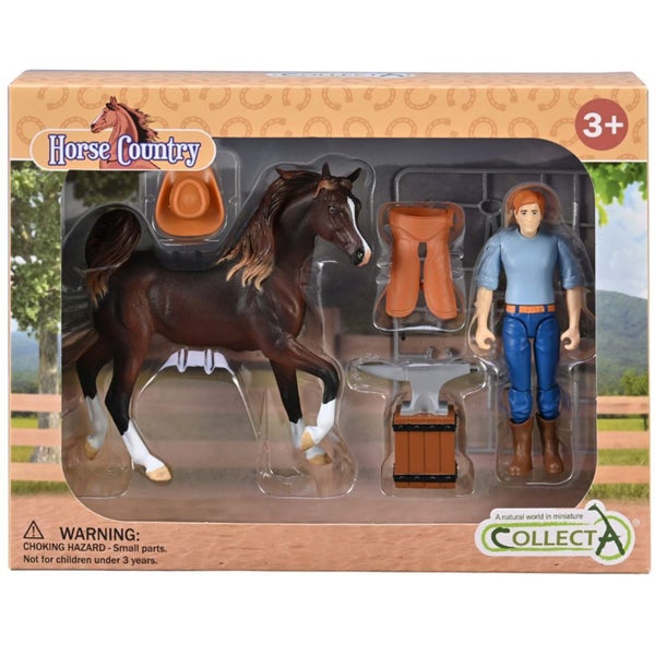 CollectA Blacksmith with Horse Accessory Set Carousel 1