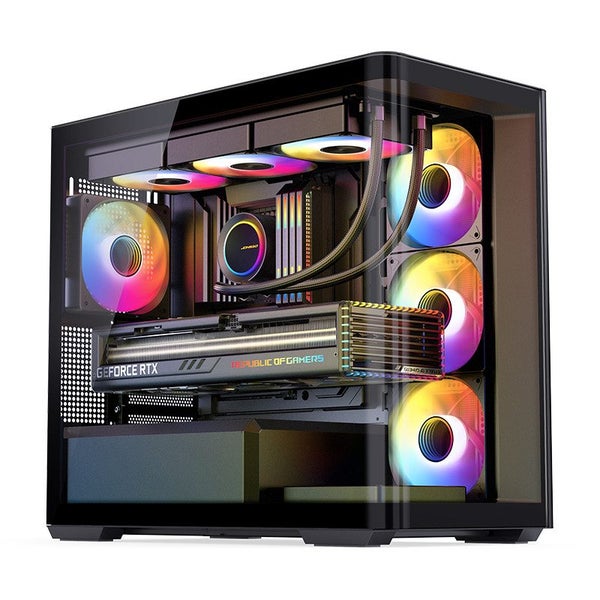 Jonsbo D300 MATX Tempered Glass Micro Tower Case - Black Carousel 2