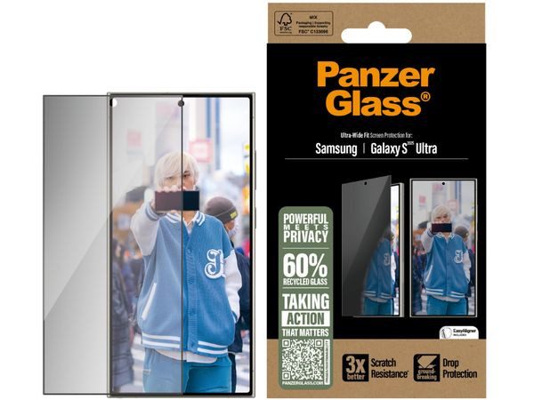 PanzerGlass UltraWide Fit Privacy SP - Samsung GS25 Ultra Carousel 1