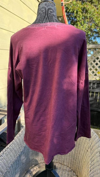 Italian Affair 22+ purple dusky floral sparkle cotton gorgeous top, free post NZ63617467796483112
