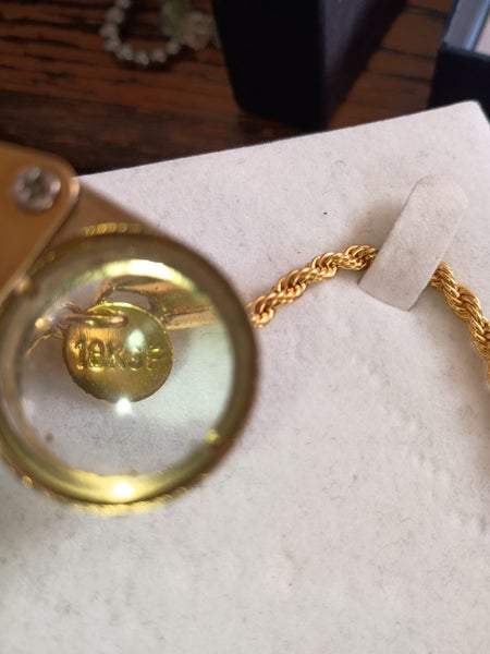 18K GOLD FILLED F ROPE CHAIN NECKLACE 72cm $2 Carousel 2