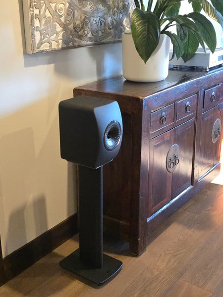 KEF LS50 All Black Edition Speakers + Matching Stands – As New63617470331395111