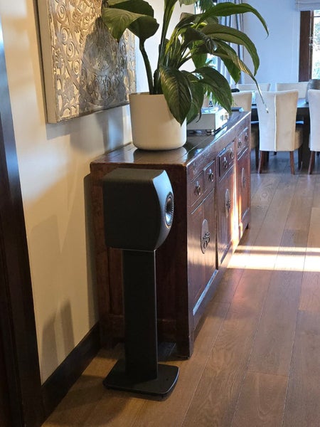 KEF LS50 All Black Edition Speakers + Matching Stands – As New63617470331395112