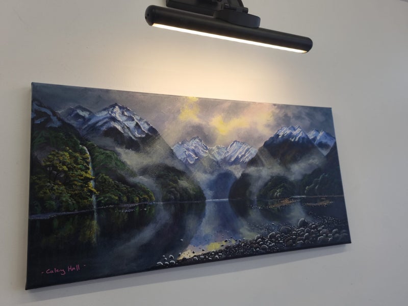 Caley James Hall Original Painting - Fiord Waterfall Carousel 2