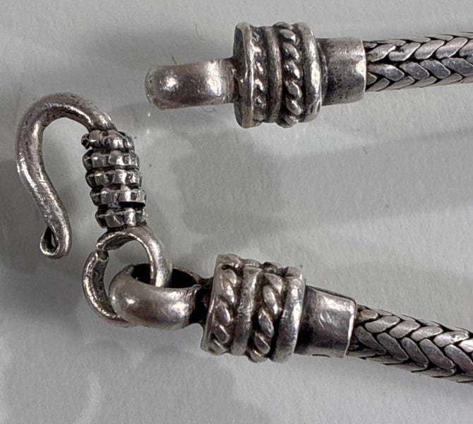 Artisan Foxtail Silver Torque Necklace – G.S Marked, 34g Carousel 6