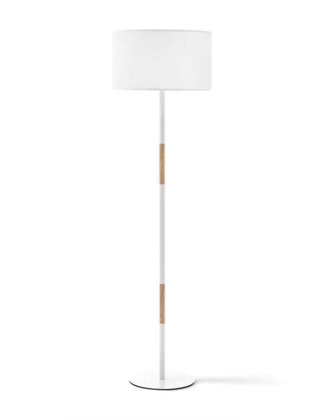 Sherwood Maddison Wood Accent Floor Lamp White Carousel 1