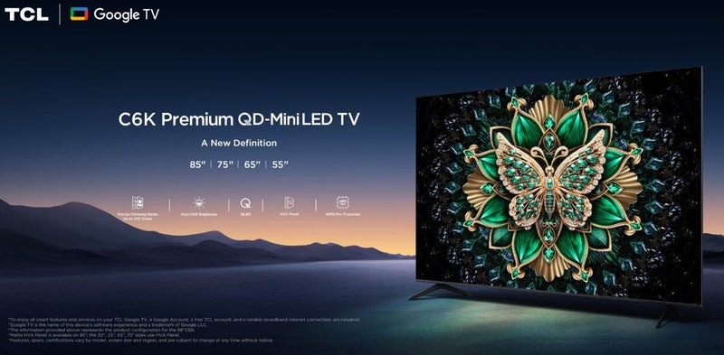 TCL 85 Inch Smart TV C6K Premium QD-Mini LED TV63617470554370112