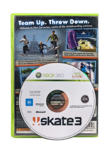 SKATE 3 (Xbox 360 - ORIGINAL PRINT) *MINT COMPLETE* Carousel 8