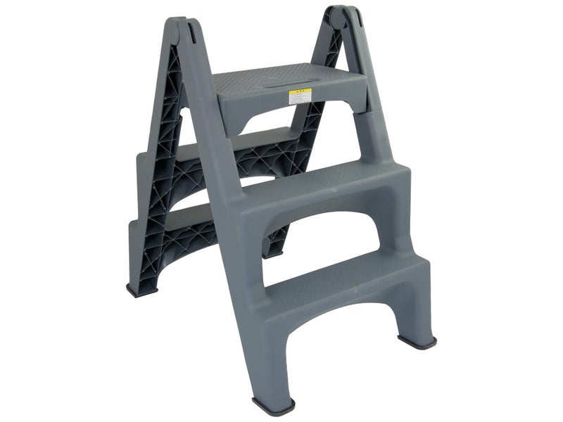 Folding Step Ladder - Double Sided 3 Step 'A' Frame - 150kg Carousel 4