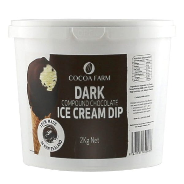 Cocoa Farms Chocolate Ice-Cream Dip. Milk or Dark. 2kg. Carousel 1