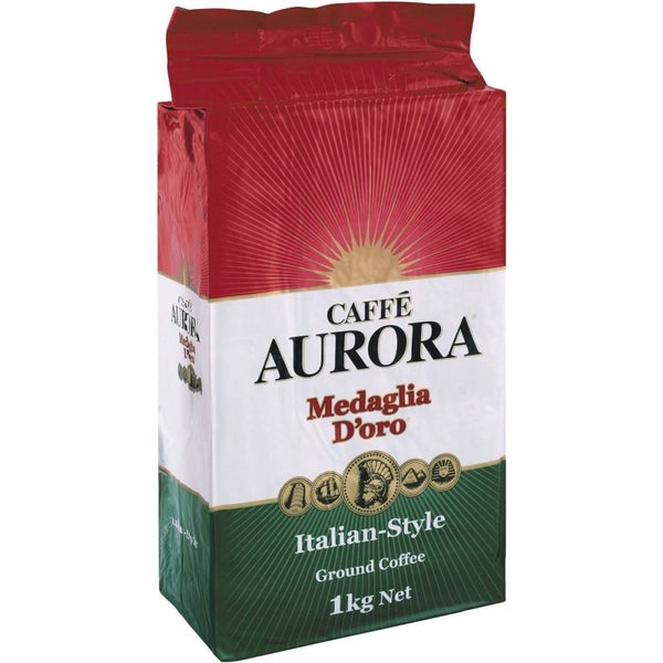 Café Aurora Italian Style Ground Coffee. 1kg. Carousel 1
