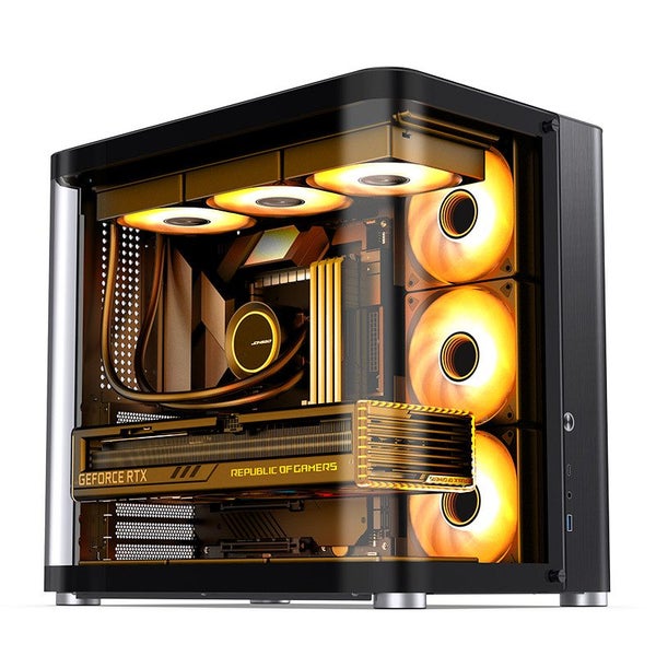 Jonsbo TK-2 Black ATX Hyperboloid Glass Mid-Tower Case Black Carousel 2