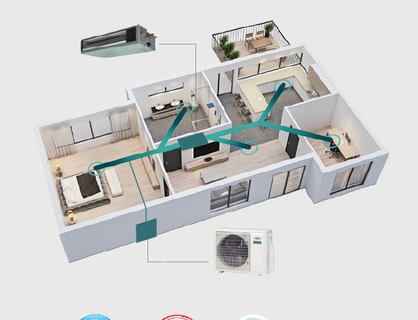 11kW Ducted Heat Pump - 3 Bedroom System (installed) Carousel 1